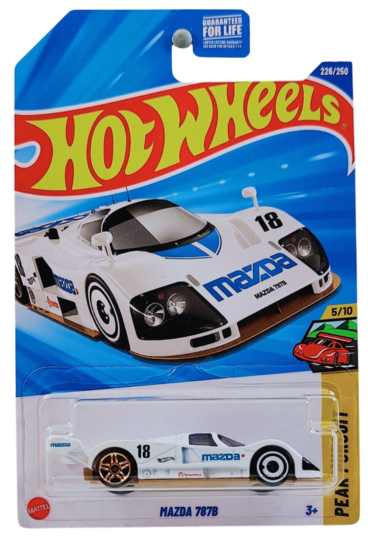 Hot Wheels 2025 - Collector # 226/250 - Peak Pursuit 5/10 - Mazda 787B - White / #18 - USA Card