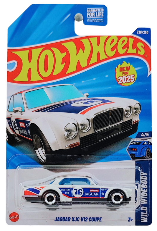 Hot Wheels 2025 - Collector # 238/250 - Wild Widebody 4/5 - New Models - Jaguar XJC V12 Coupe - White / #76 - USA Card