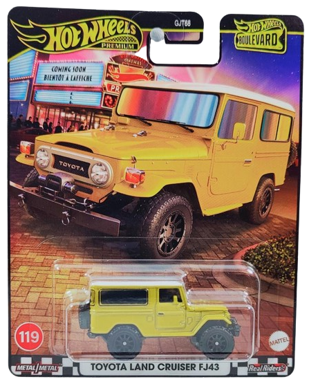 Hot Wheels 2025 - Premium / Boulevard # 119 / Mix 1 - Toyota Land Cruiser FJ43 - Yellow Gold - Metal/Metal & Real Riders - Walmart Exclusive