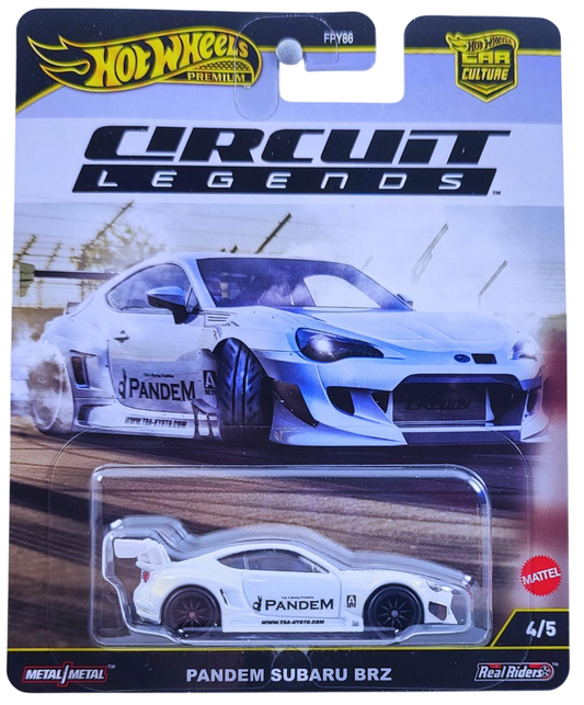 Hot Wheels 2025 - Premium / Car Culture / Circuit Legends 4/5 - Pandem Subaru BRZ - Pearl White - Metal/Metal & Real Riders