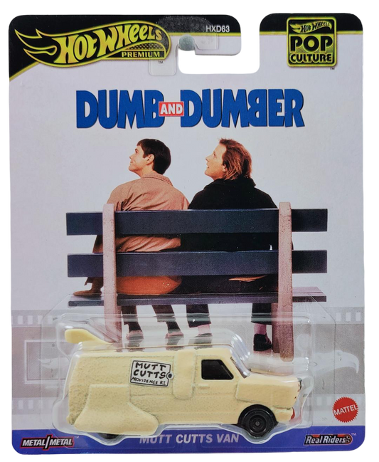 Hot Wheels 2025 - Premium / Pop Culture / Mix 2 / Dumb and Dumber - Mutt Cutts Van - Tan - Metal/Metal & Real Riders