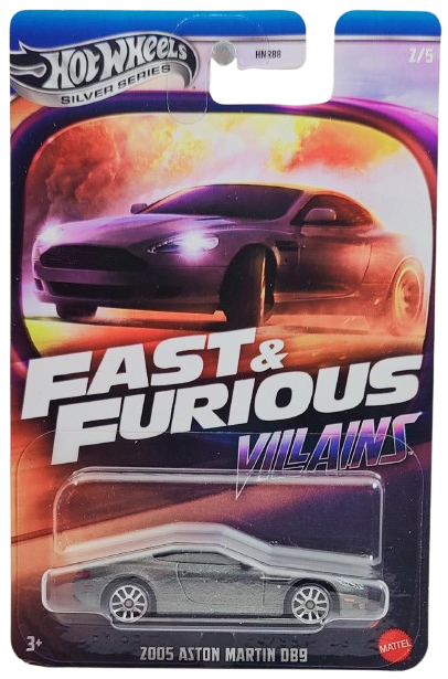 Hot Wheels 2025 - Silver Series / Theme / Fast & Furious: Villians 2/5 - 2005 Aston Martin DB9 - Metalflake Gray - MM5 Wheels - Walmart Exclusive