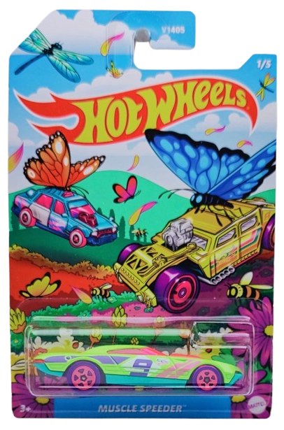 Hot Wheels 2025 - Theme / Easter / Spring Series 1/5 - Muscle Speeder - Green - Special 5 Cars Series