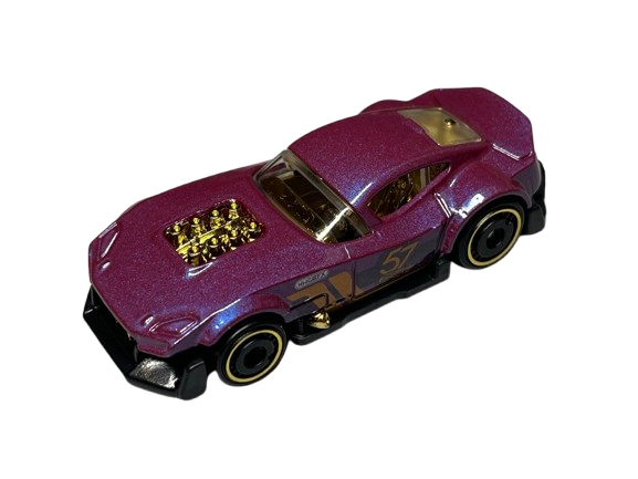 Hot Wheels 2025 - Theme / Purple & Gold / 57th Anniversary 5/6 - Muscle and Blown - Pearl Purple & Gold Chrome - Drug & Discount Stores Exclusive