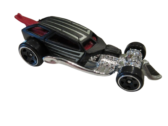 Hot Wheels 2025 - Silver Series / Theme Series / Surf's Up Series 4/5 - Surf Crate - Matte Black / Scallops - Black 5 Spokes - Walmart Exclusive