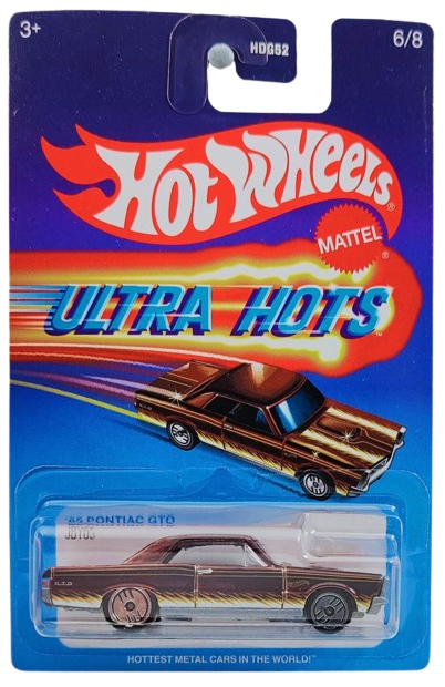 Hot Wheels 2025 - Ultra Hots 6/8 - '65 Pontiac GTO - Spectraflame Root Beer Brown - UH Wheels - Target Exclusive - Retro Ultra Hots Blister Card
