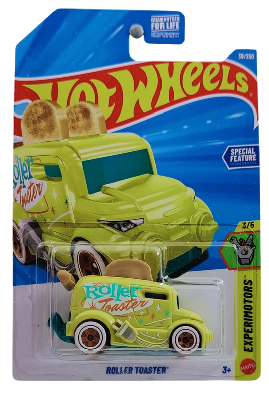 Hot Wheels 2026 - Collector # 039/250 - Experimoors 3/5 - Roller Toaster - Butter Yellow - USA '2026' Card