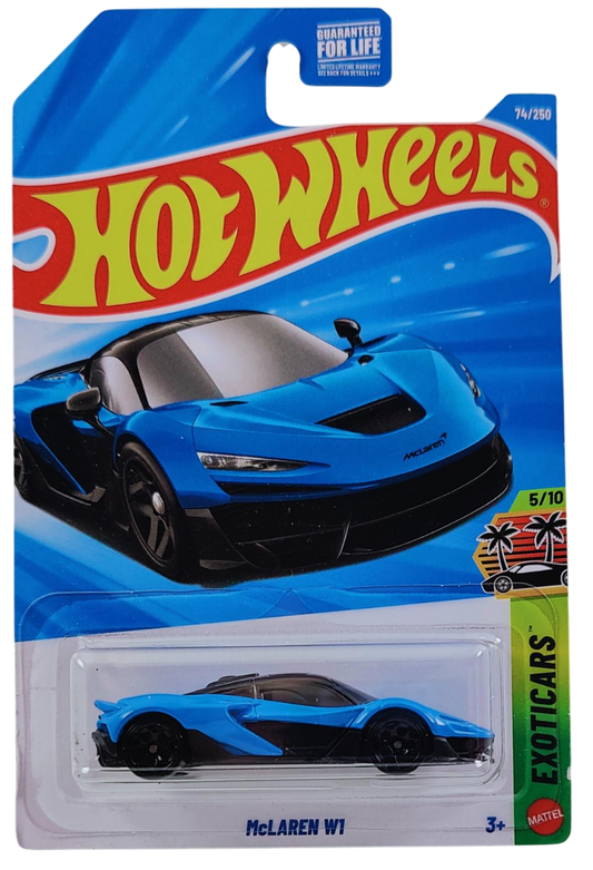 Hot Wheels 2026 - Collector # 074/250 - Exoticars 5/10 - McLaren W1 - Blue - USA '2026' Card
