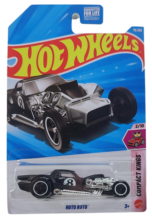 Hot Wheels 2026 - Collector # 079/250 - Compact Kings 2/10 - Moto Roto - Black / #8 - USA '2026' Card