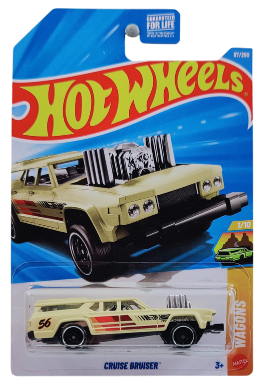Hot Wheels 2026 - Collector # 087/250 - Wagons 1/10 - Cruise Bruiser - Beige - USA '2026' Card
