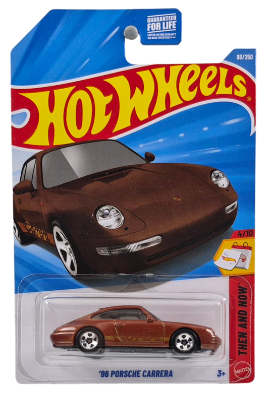 Hot Wheels 2026 - Collector # 099/250 - Then and Now 4/10 - '96 Porsche Carrera - Metalflake Root Beer Brown - 5 Spoke Wheels - USA '2026' Card