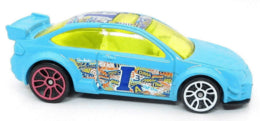 Hot Wheels 2023 - Collector # 083/250 - HW Art Cars 8/10 - '08 Ford Focus - Aqua / 'I' - USA
