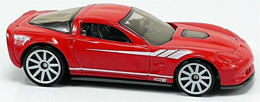 Hot Wheels 2013 - Collector # 202/250 - HW Showroom / Corvette 60th - '09 Corvette ZR1 - Red - White 10 Spoke Wheels - USA Card