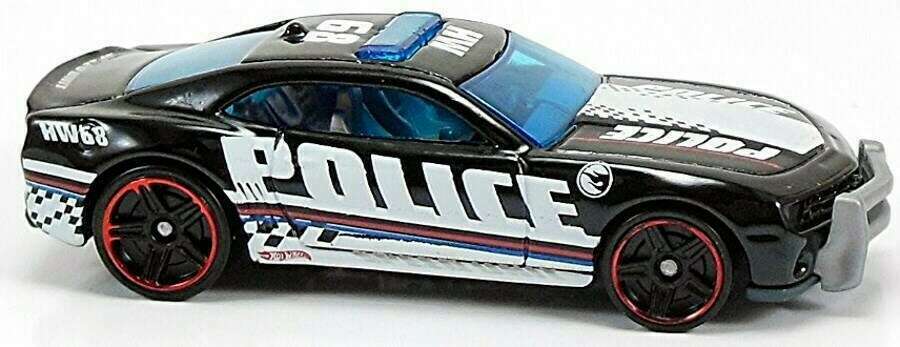 Hot Wheels 2013 - Collector # 017/250 - HW City / Rescue / Treasure Hunts - '10 Camaro SS - Black & White / Police - USA Card