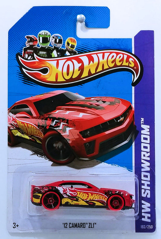 Hot Wheels 2013 - Collector # 192/250 - HW Showroom / HW Garage - '12 Camaro ZL1 - Red - Red Tires - USA Card