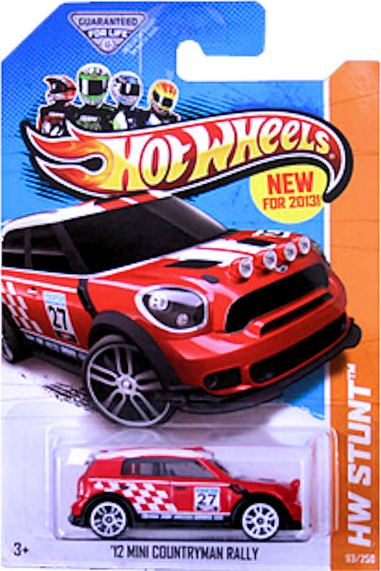 Hot Wheels 2013 - Collector # 093/250 - HW Stunt / Road Rally / New Models - '12 Mini Countryman Rally - Red - USA Card