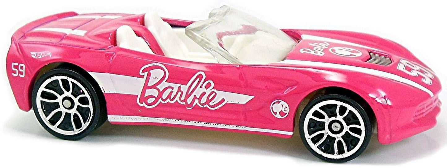 Hot Wheels 2018 - Collector # 273/365 - HW Screen Time 7/10 - '14 Corvette Stingray - Pink / Barbie - Short Card
