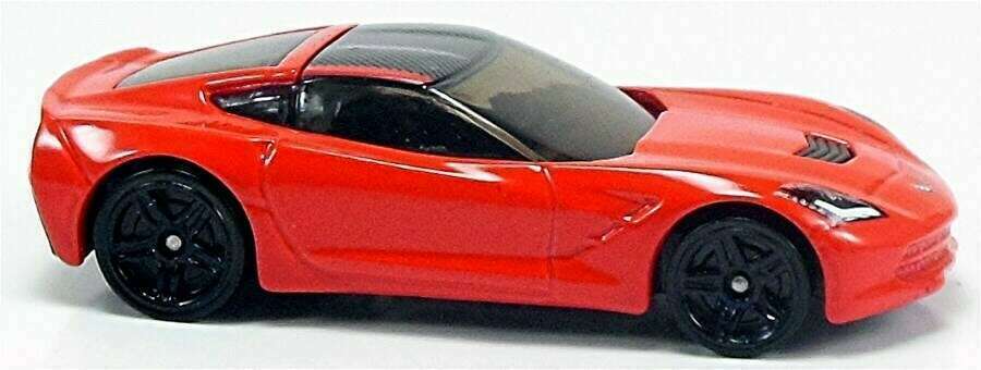 Hot Wheels 2013 - Collector # 205/250 - HW Showroom / Corvette 60th / New Models - '14 Corvette Stingray - Red - USA '13 Card