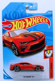 Hot Wheels 2018 - Collector # 050/365 - Muscle Mania 8/10 - 2018 Camaro SS (Hot Wheels Special Edition) - Metallic Orange - International Card