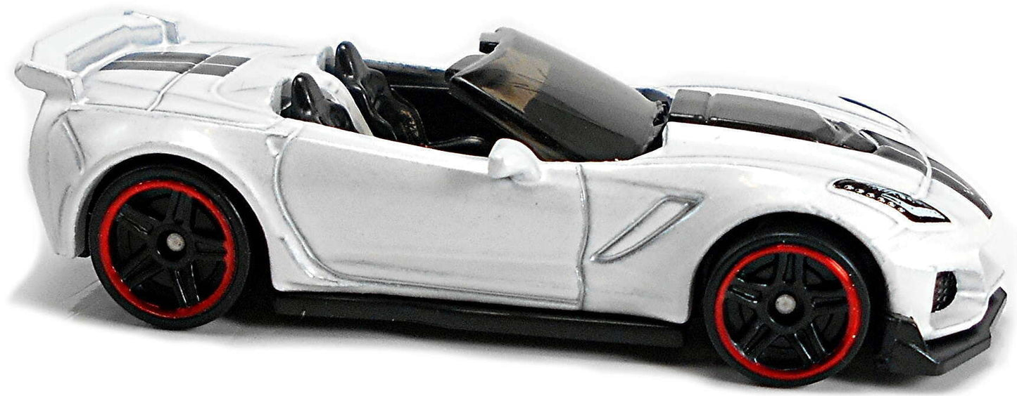 Hot Wheels 2021 - Collector # 134/250 - HW Torque 3/5 - '19 Corvette ZR1 Convertible - White - USA Card