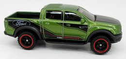 Hot Wheels 2021 - Collector # 236/250 - HW Hot Trucks 8/10 - '19 Ford Ranger Raptor - Metallic Green - USA Card