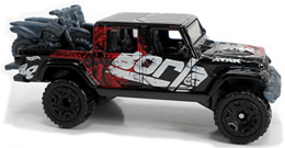 Hot Wheels 2022 - Collector # 026/250 - Baja Blazers 4/10 - '20 Jeep Gladiator - Black / Borla - USA