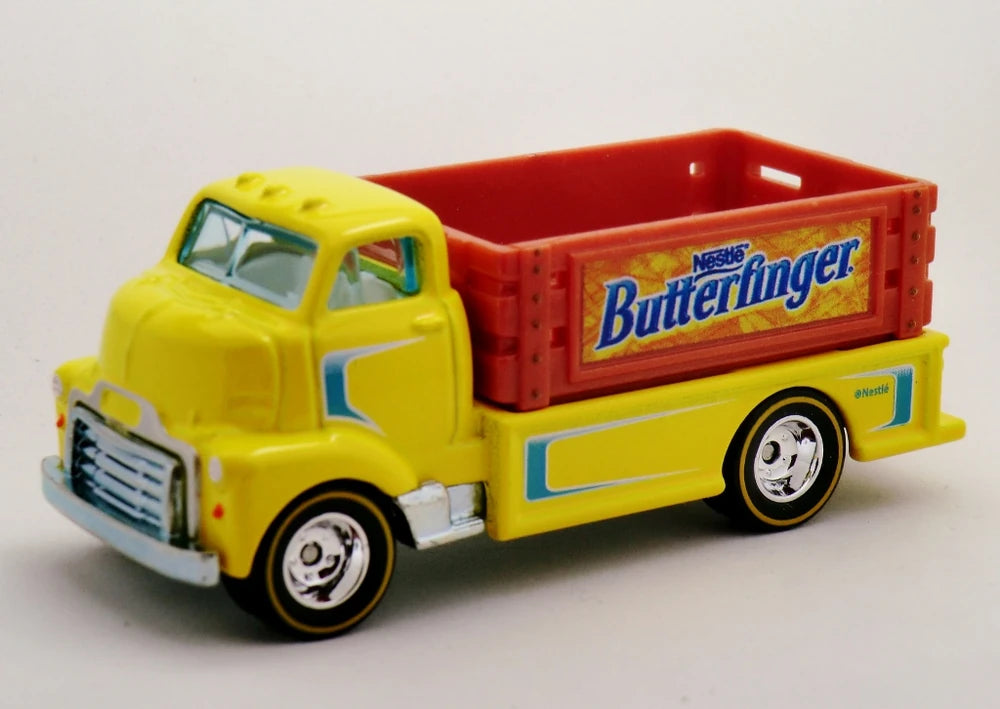 Hot Wheels 2016 - Pop Culture / Nestle - '51 GMC C.O.E. - Yellow / Butterfinger - Metal/Metal & Real Riders