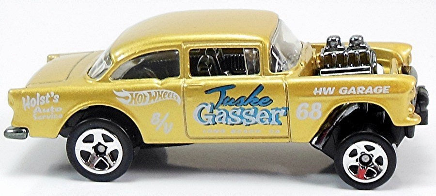 Hot Wheels 2013 - Collector # 190/250 - HW Showroom / American Turbo - New Models - '55 Chevy Bel Air Gasser - Metallic Gold - USA