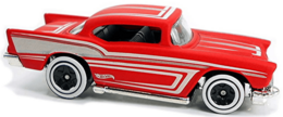 Hot Wheels 2022 - Collector # 044/250 - Chevy Bel Air 3/5 - '57 Chevy - Red - USA