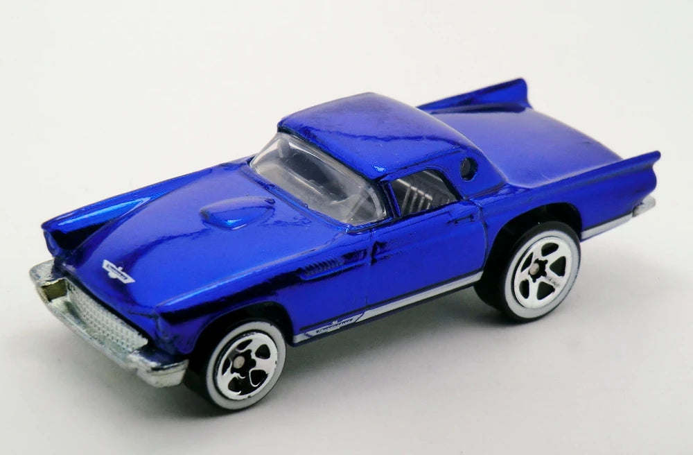 Hot Wheels 2006 - Classics Series 2 # 11/30 - 1957 Thunderbird - Spectraflame Blue - 5 Spokes on White Wall Tires - Metal/Metal - Limited Edition