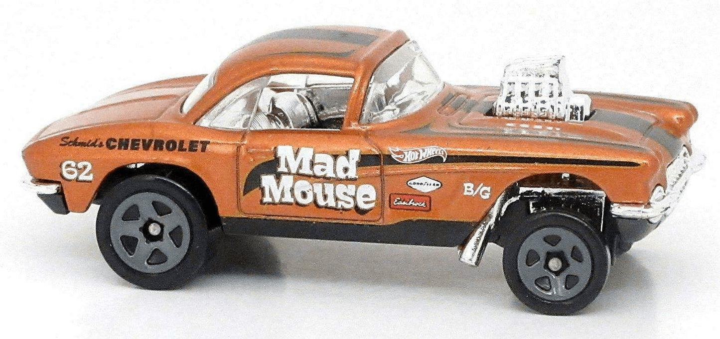 Hot Wheels 2022 - Collector # 225/250 - HW Drag Strip 7/10 - '62 Corvette Gasser - Metallic Brown - USA