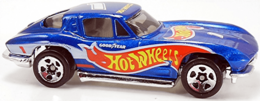 Hot Wheels 1998 - Collector # 728 - Race Team Series IV 4/4 - '63 Corvette - Blue - 5 Spokes