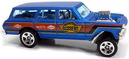 Hot Wheels 2020 - Collector # 174/250 - Muscle Mania 2/10 - '64 Nova Wagon Gasser - Satin Blue / Southeast Gassers Association - Walgreens Exclusive - USA Card