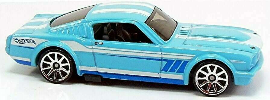 Hot Wheels 2013 - Collector # 237/250 - HW Showroom / Muscle Mania - '65 Mustang 2+2 Fastback - Baby Blue - 10 Spokes - USA