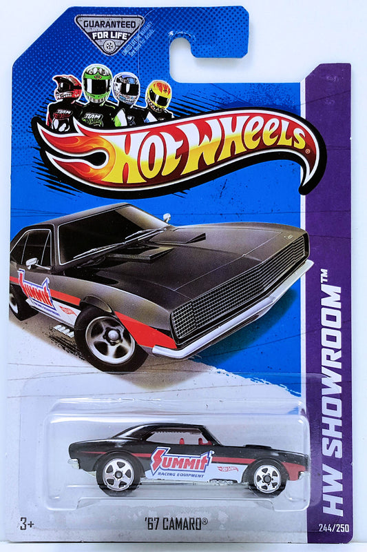 Hot Wheels 2013 - Collector # 244/250 - HW Showroom / HW Performance - '67 Camaro - Black / Summit - USA Card