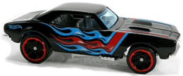 Hot Wheels 2020 - Collector # 231/250 - HW Flames 4/10 - '67 Camaro - Black - Kroger Exclusive - USA Card