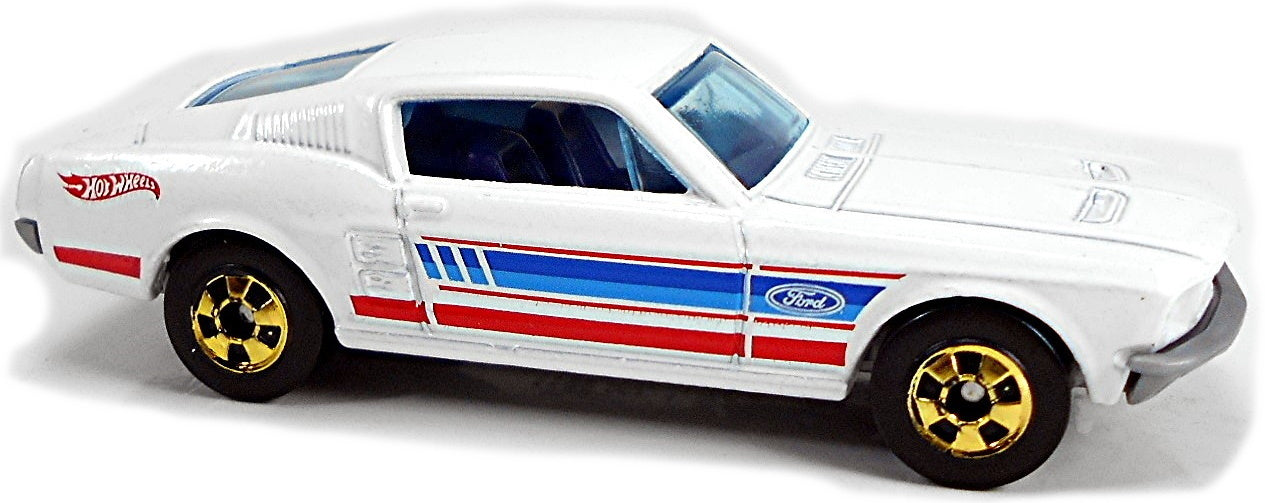 Hot Wheels 2021 - Flying Customs / Mix 1 - '67 Custom Mustang - White - Gold Basic Wheels - Target Exclusive