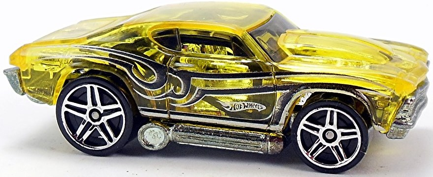 Hot Wheels 2005 - Collector # 054/183 - First Editions / X-Raycers 4/10 - '69 Chevelle - Transparent Yellow - USA '05 Card - MPN G6713