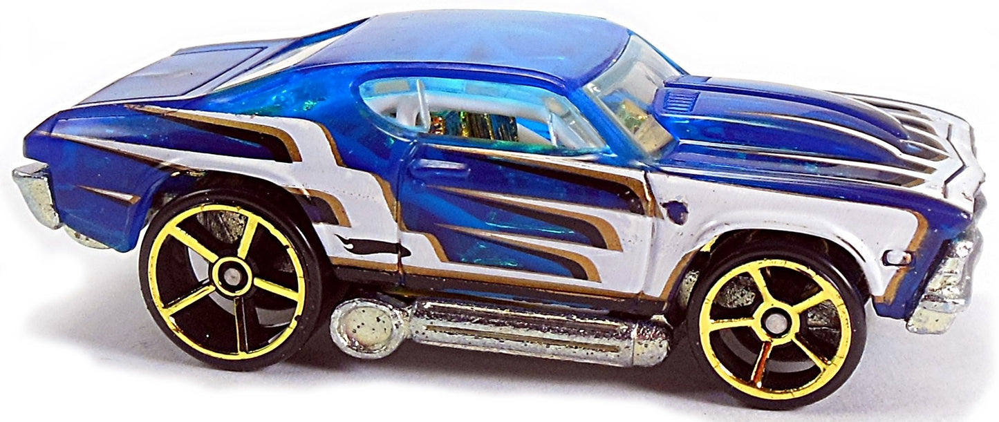 Hot Wheels 2009 - Collector # 062/190 - Track Stars 08/12 - '69 Chevelle - Transparent Blue - USA Card