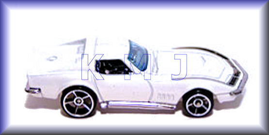 Hot Wheels 2006 - Collector # 007/223 - First Editions 7/38 - '69 Corvette - White - OH5Sp Wheels - Kmart Exclusive - USA