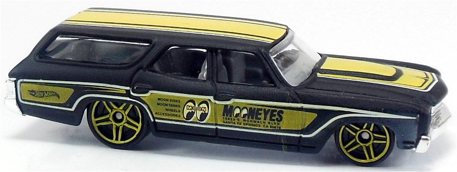 Hot Wheels 2013 - Collector # 248/250 - HW Showroom / HW Performance - '70 Chevelle SS Wagon - Matte Black / Mooneyes - Yellow PR5 Wheels - USA Card