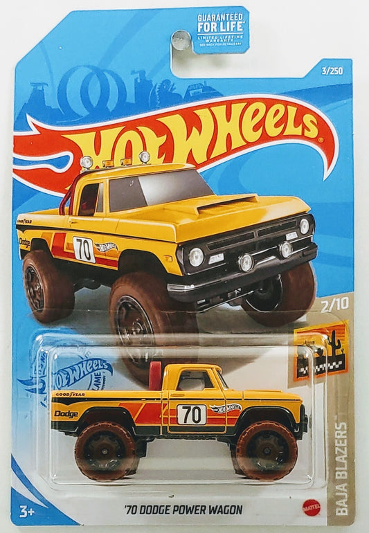 Hot Wheels 2021 - Collector # 003/250 - Baja Blazers 2/10 - '70 Dodge Power Wagon - Yellow - USA Card