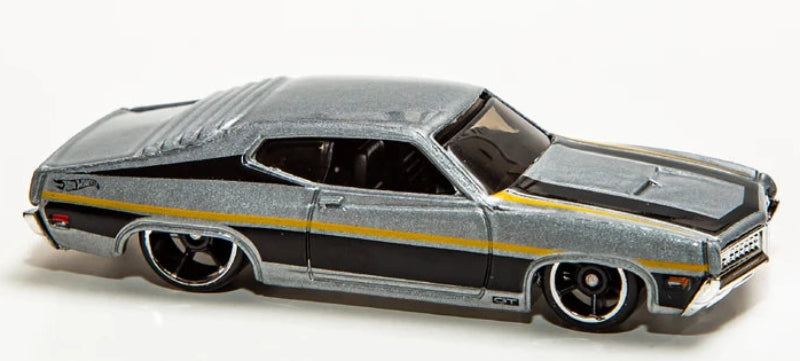 Hot Wheels 2018 - Theme / Detroit Muscle Series 6/6 - '70 Ford Torino - Silver Metalflake - OH5Sp Wheels - Walmart Exclusive