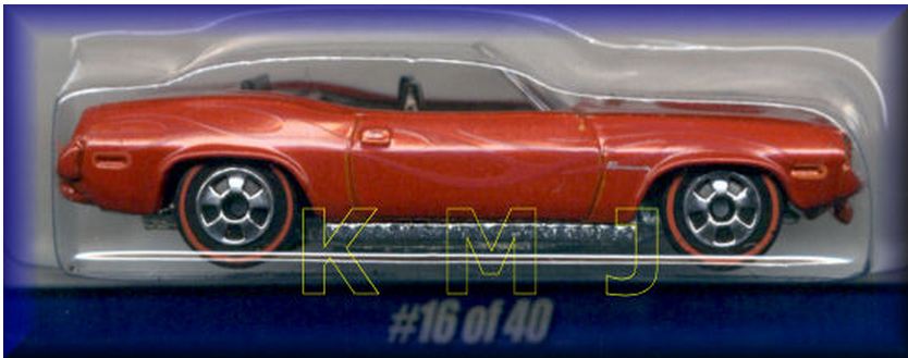Hot Wheels 2008 - Since ’68 / Top 40 # 16/40 - '70 Plymouth Barracuda - Red - Redlines - Metal/Metal