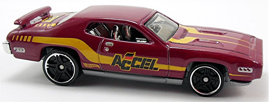 Hot Wheels 2014 - Collector # 244/250 - HW Workshop / HW Performance - '71 Plymouth Road Runner - Purple / Accel - USA Card