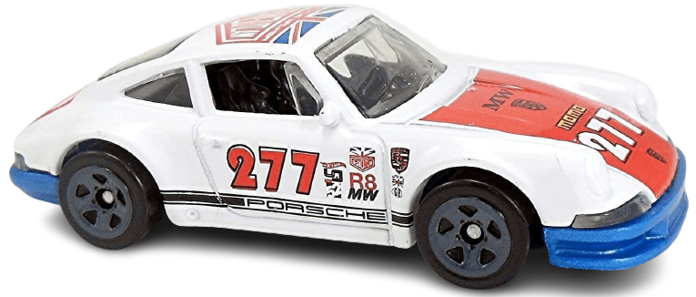 Hot Wheels 2023 - Collector # 126/250 - Retro Racers 09/10 - '71 Porsche 911 - White - "277" - USA