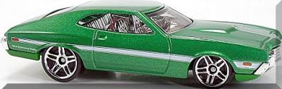 Hot Wheels 2015 - Fast & Furious 4/8 - '72 Ford Grand Torino Sport - Green - Walmart Exclusive - Gran is misspelled as 'GRAND' on Card