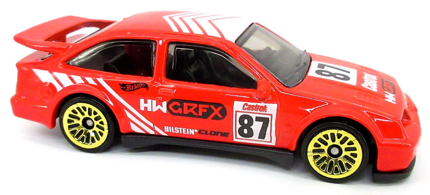 Hot Wheels 2023 - Collector # 002/250 - HW: The '80s - '87 Ford Sierra Cosworth - Red / #87 - IC