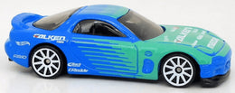 Hot Wheels 2022 - Collector # 177/250 - HW Drift 2/5 - '95 Mazda RX-7 - Blue / Falken - IC