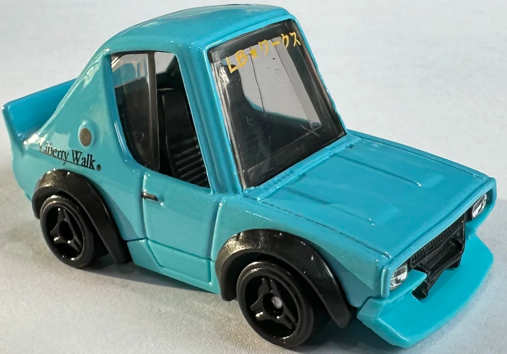 Hot Wheels 2024 - Collector # 213/250 - Tooned 3/5 - New Models - Nissan Skyline 2000GT-R LBWK - Blue - USA 'Liberty Walk' Card